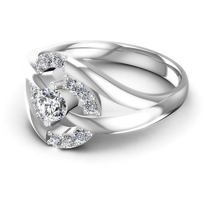 Round Diamonds 0.50CT Fashion Ring in 14KT Rose Gold