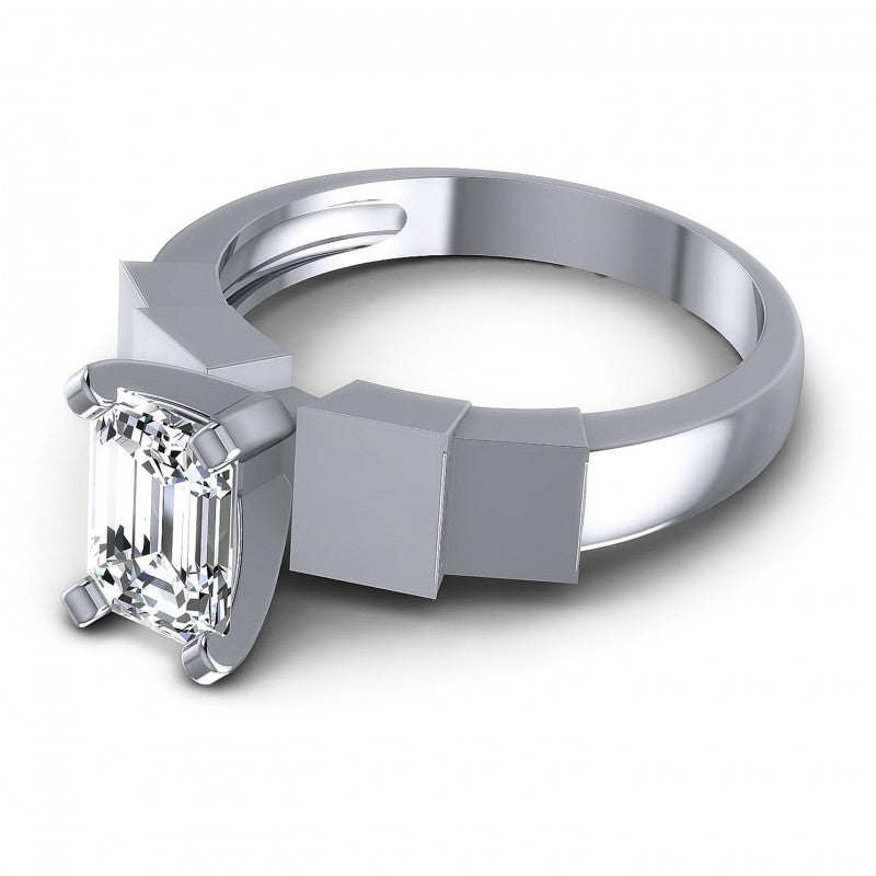 Emerald Diamonds 0.35CT Solitaire Ring in 14KT Rose Gold