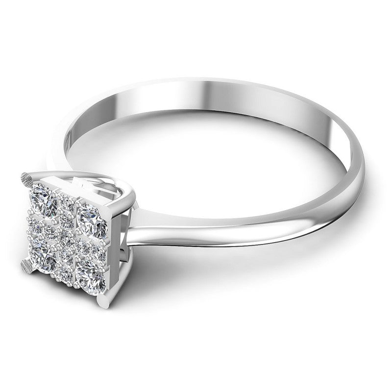 Round Diamonds 0.25CT Fashion Ring in 14KT Rose Gold