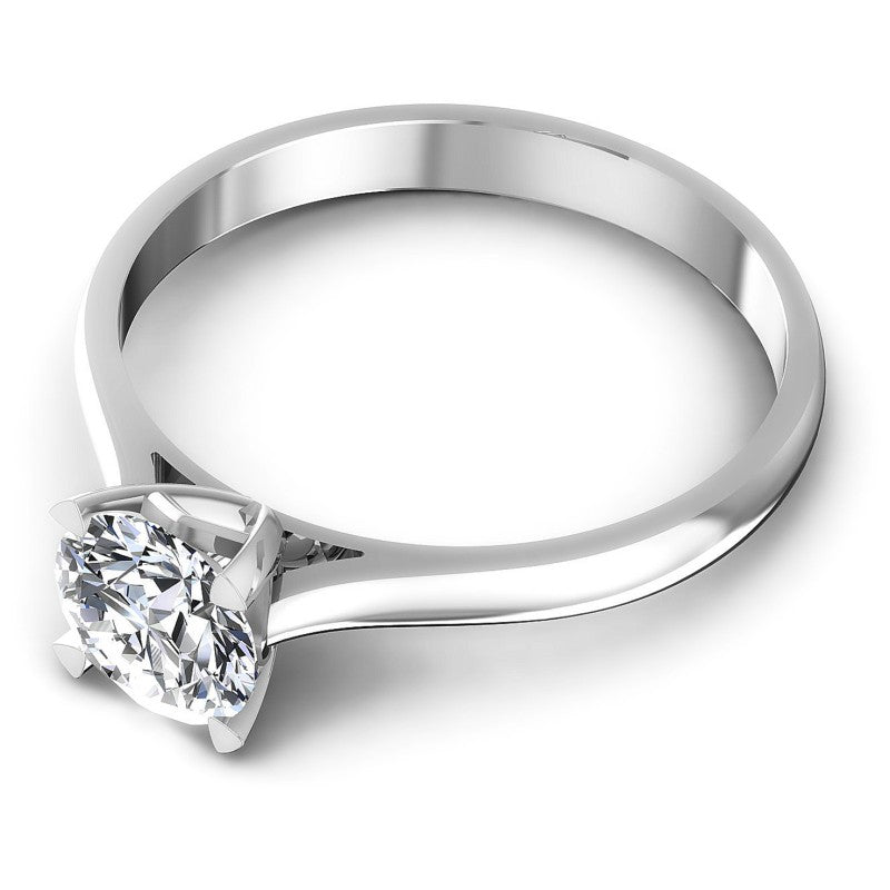Round Diamonds 0.35CT Solitaire Ring in 14KT Rose Gold