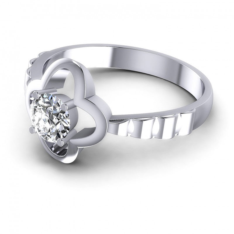 Round Diamonds 0.35CT Solitaire Ring in 14KT Rose Gold