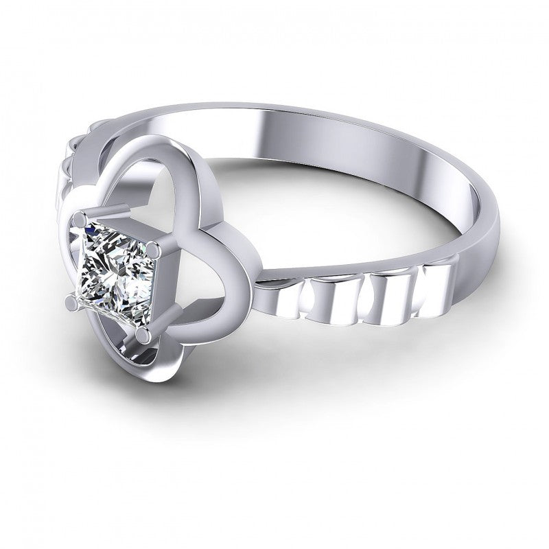 Princess Diamonds 0.35CT Solitaire Ring in 14KT Rose Gold