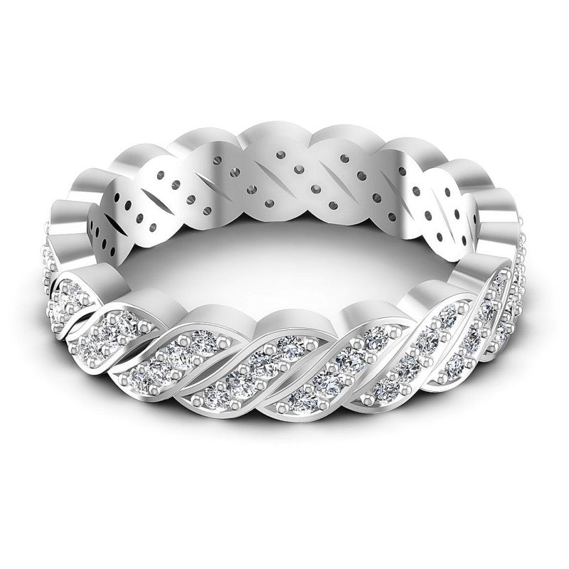 Round Diamonds 0.55CT Eternity Ring in 14KT Rose Gold