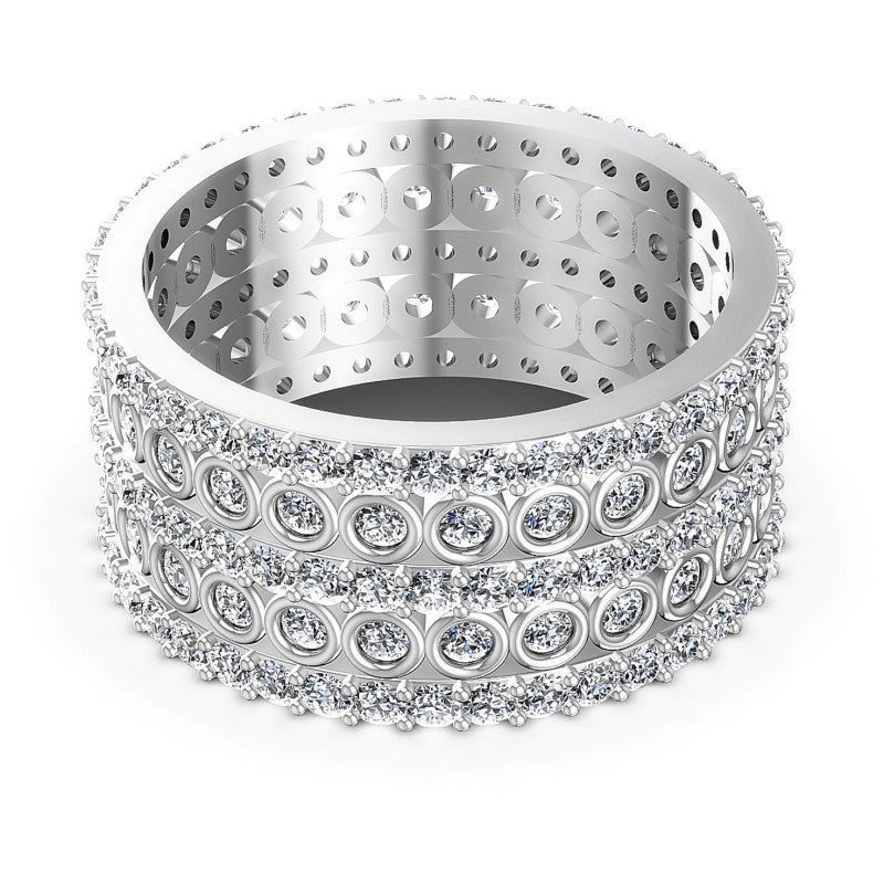 Round Diamonds 2.10CT Eternity Ring in 14KT Rose Gold