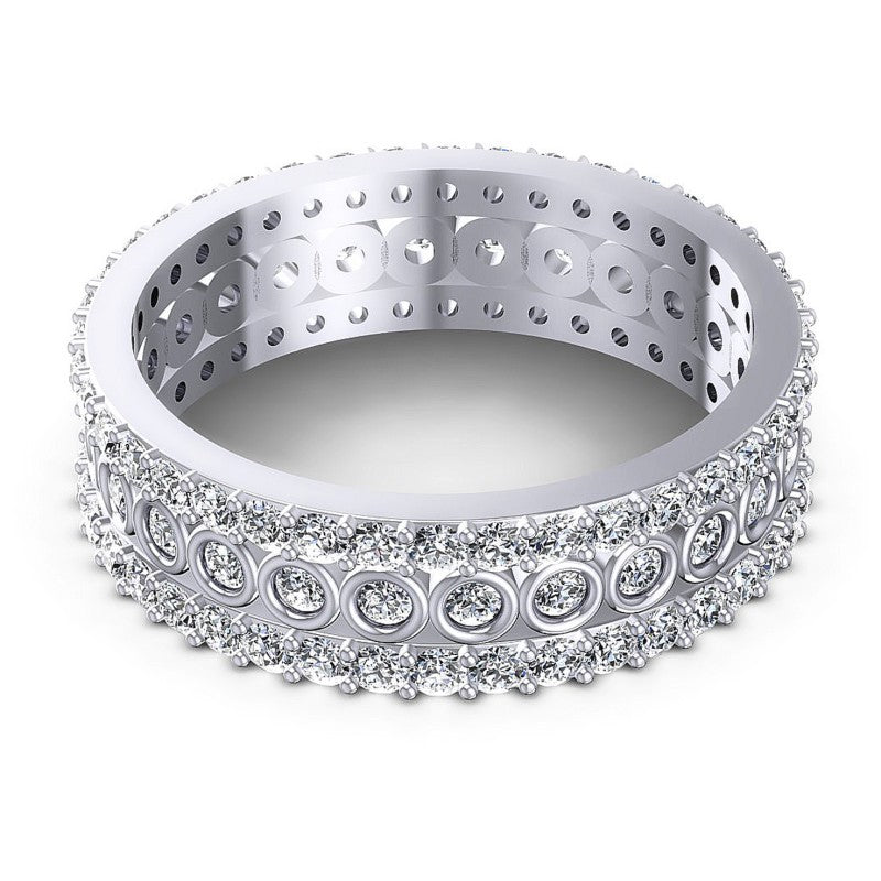 Round Diamonds 1.35CT Eternity Ring in 14KT Rose Gold