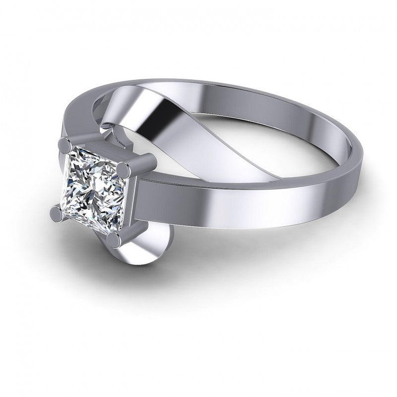 Princess Diamonds 0.35CT Solitaire Ring in 14KT Rose Gold