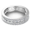 Princess and Round Diamonds 1.35CT Eternity Ring in 14KT Rose Gold
