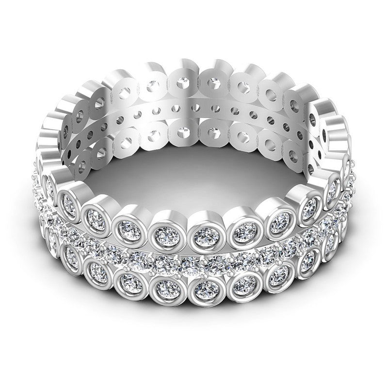 Round Diamonds 1.10CT Eternity Ring in 14KT Rose Gold