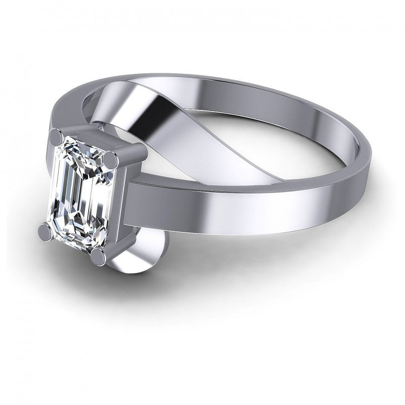 Emerald Diamonds 0.35CT Solitaire Ring in 14KT Rose Gold