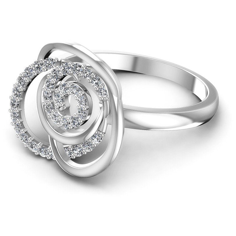 Round Diamonds 0.25CT Fashion Ring in 14KT Rose Gold