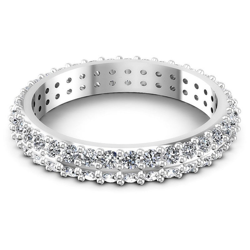 Round Diamonds 0.90CT Eternity Ring in 14KT Rose Gold
