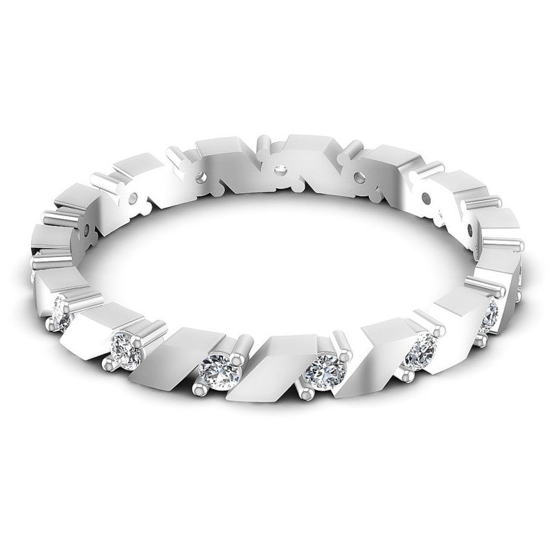 Charming Round Diamonds 0.20CT Eternity Ring