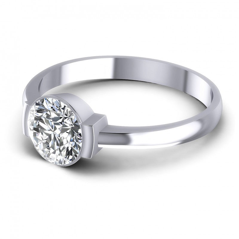Round Diamonds 0.35CT Solitaire Ring in 14KT Rose Gold