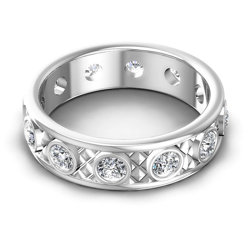 Exquisite Round Diamonds 1.10CT Eternity Ring