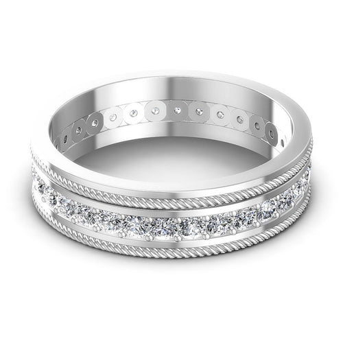 Embellished Round Diamonds 0.70CT Eternity Ring