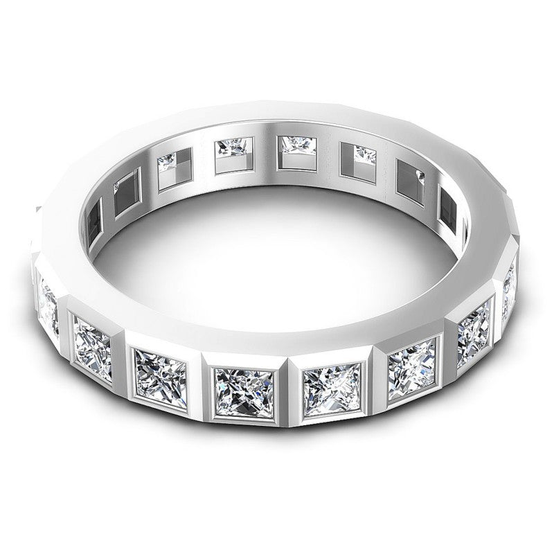 Princess Diamonds 2.10CT Eternity Ring in 14KT Rose Gold