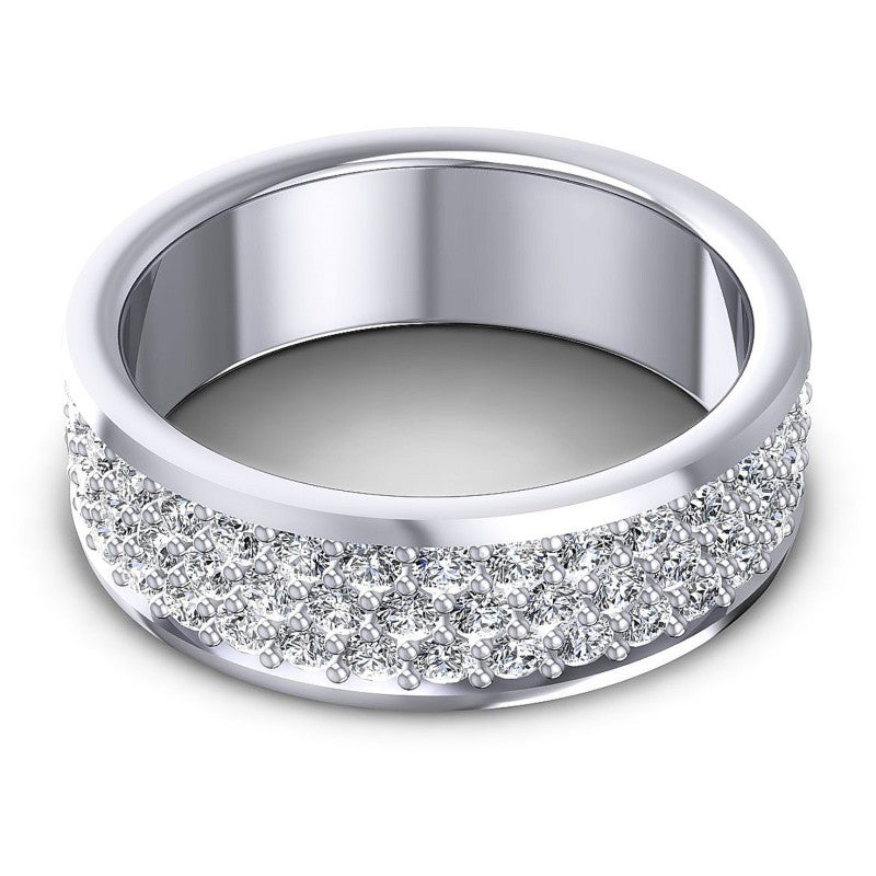 Round Diamonds 1.85CT Eternity Ring in 14KT Rose Gold