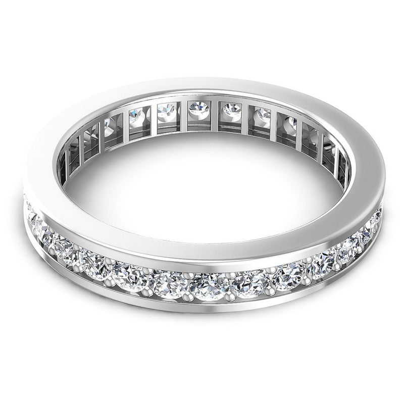 Round Diamonds 1.15CT Eternity Ring in 14KT Rose Gold