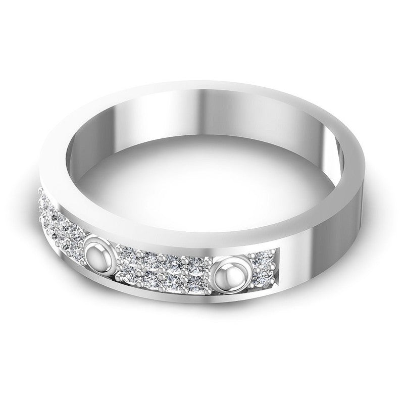 Round Diamonds 0.20CT Diamonds Wedding Band in 14KT Rose Gold