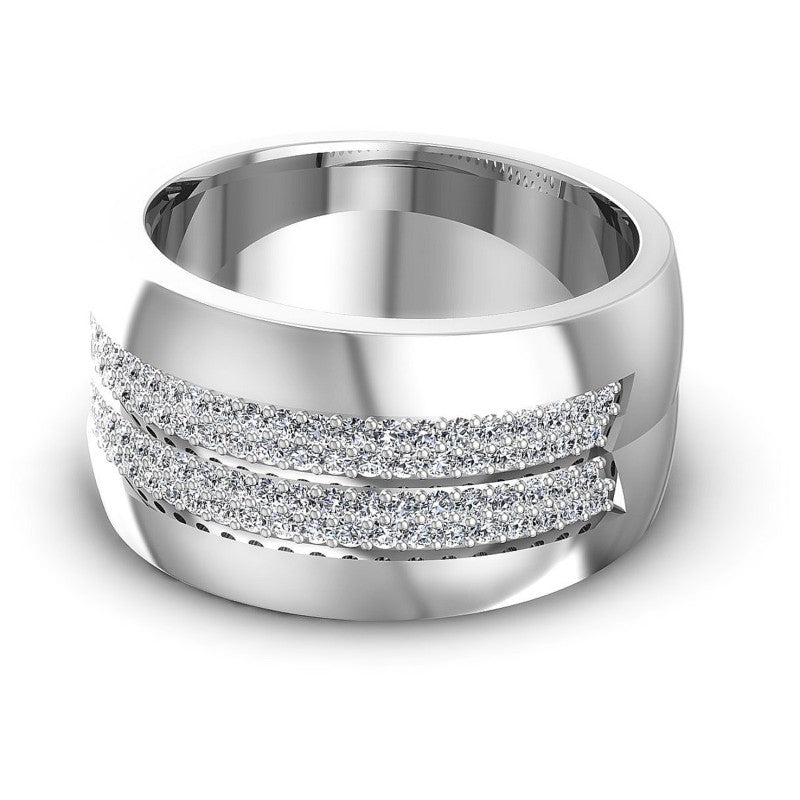 Exquisite Round Diamonds 0.85CT Diamonds Wedding Band