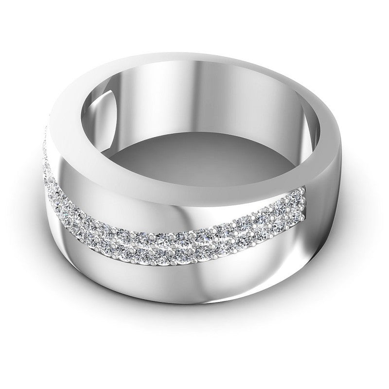 Round Diamonds 0.55CT Diamonds Wedding Band in 14KT Rose Gold