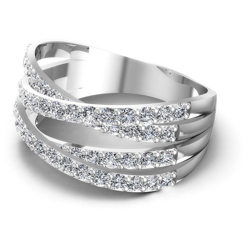 Round Diamonds 1.55CT Diamonds Wedding Band in 14KT Rose Gold