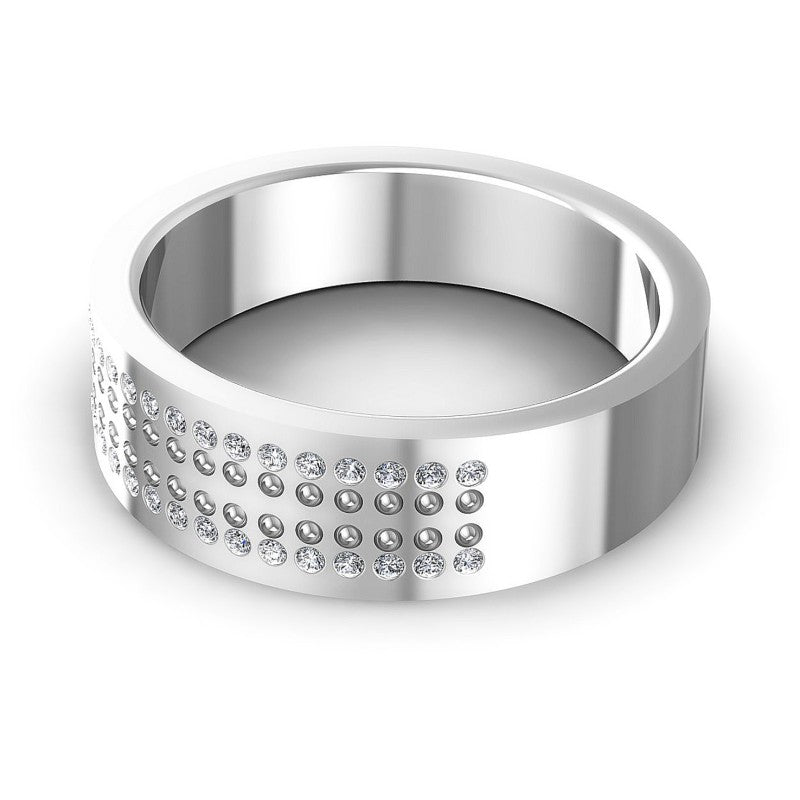 Round Diamonds 0.20CT Diamonds Wedding Band in 14KT Rose Gold
