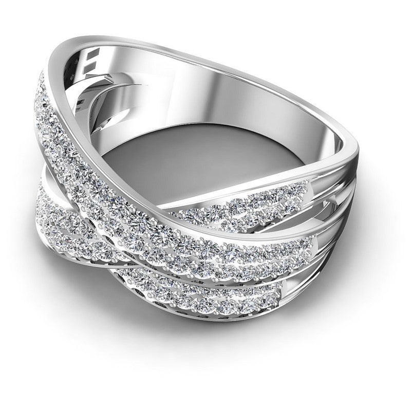 Round Diamonds 1.70CT Diamonds Wedding Band in 14KT Rose Gold