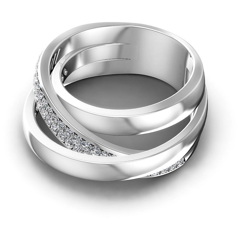 Round Diamonds 0.55CT Diamonds Wedding Band in 14KT Rose Gold