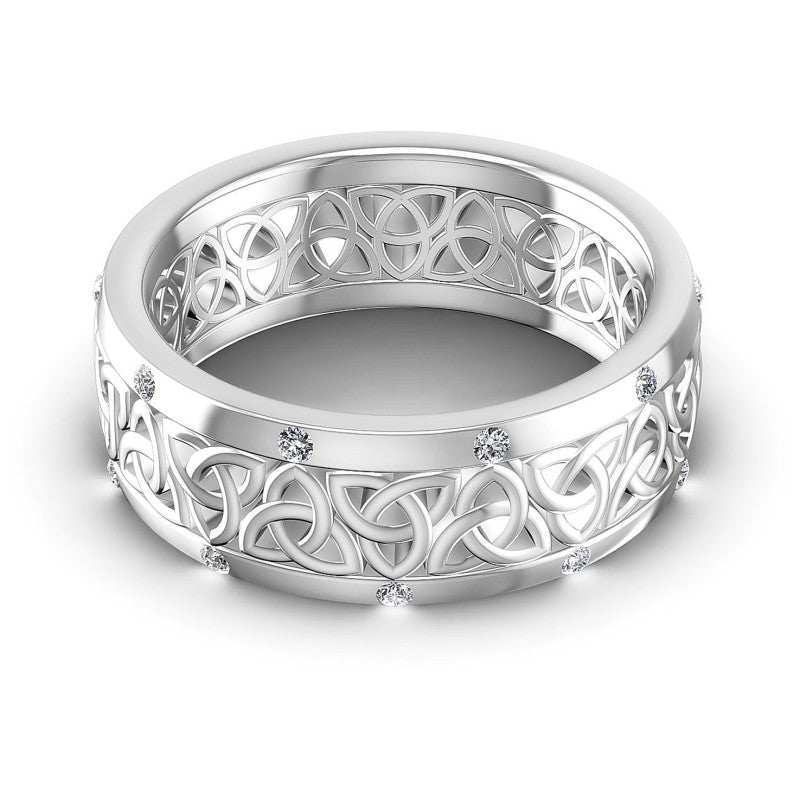 Exquisite Round Diamonds 0.20CT Diamonds Wedding Band