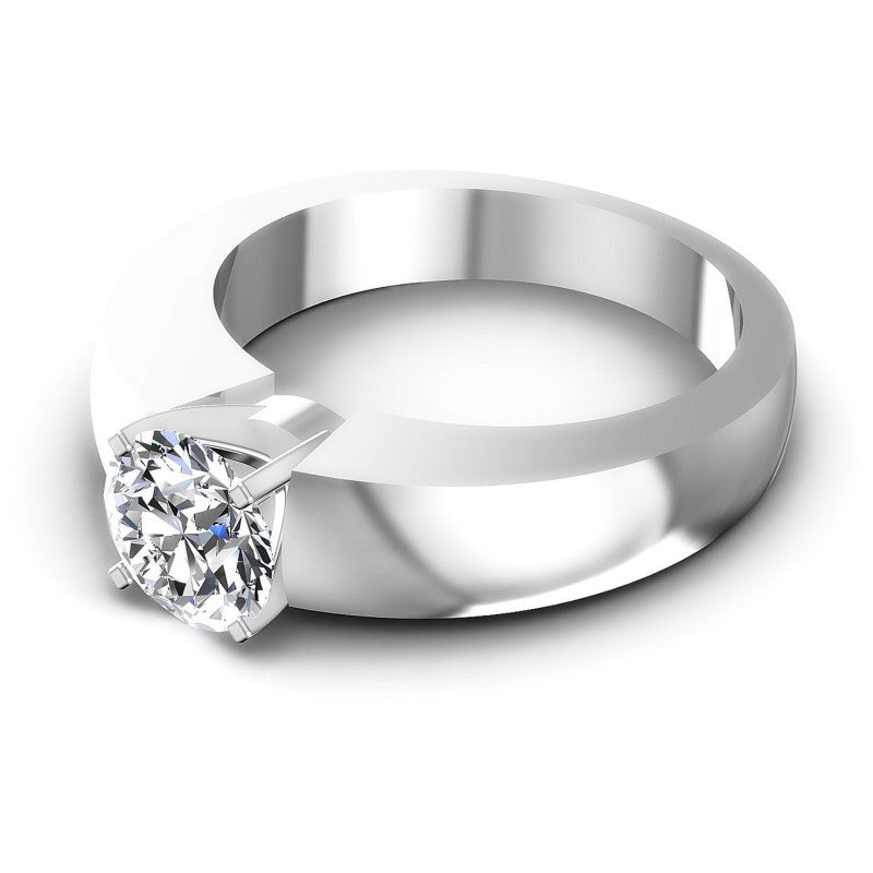 Round Diamonds 0.35CT Solitaire Ring in 14KT Rose Gold