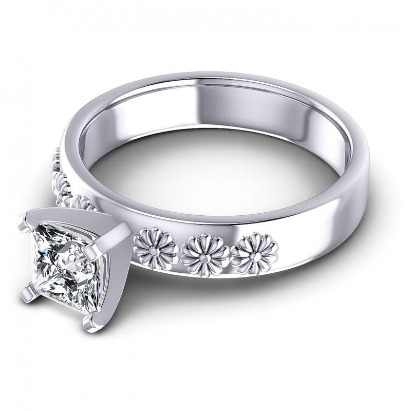 Princess Diamonds 0.35CT Solitaire Ring in 14KT Rose Gold