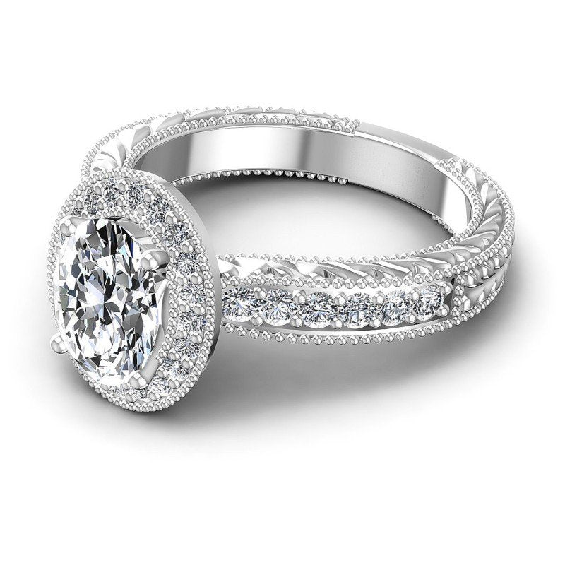 Round Diamonds 0.55CT Antique Ring in 14KT Rose Gold
