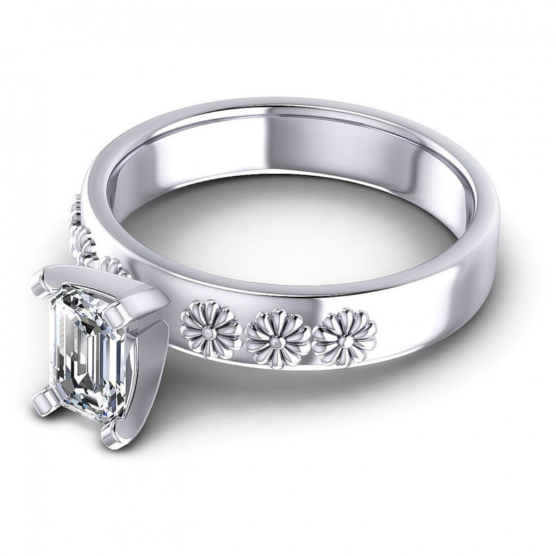 Emerald Diamonds 0.35CT Solitaire Ring in 14KT Rose Gold