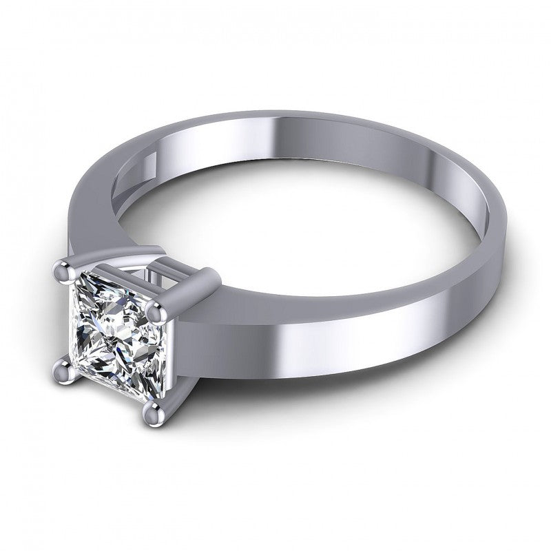 Princess Diamonds 0.35CT Solitaire Ring in 14KT Rose Gold