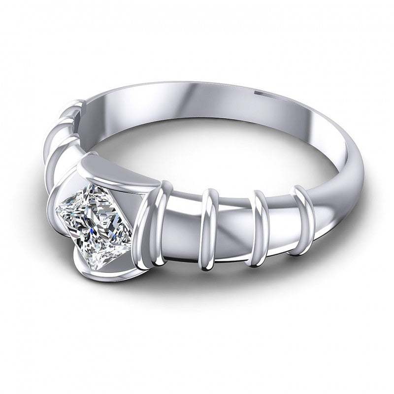 Princess Diamonds 0.35CT Solitaire Ring in 14KT Rose Gold