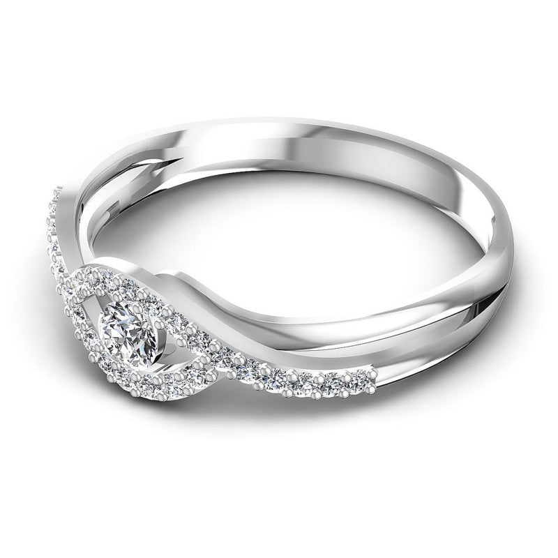 Round Diamonds 0.25CT Engagement Ring in 14KT Rose Gold