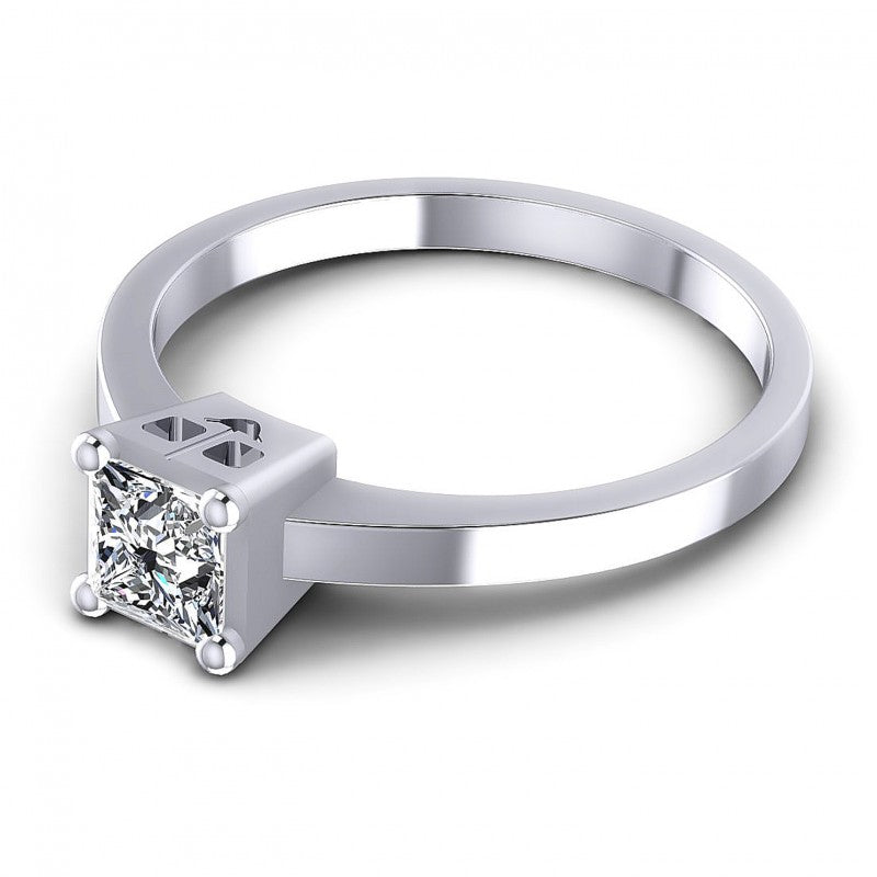 Princess Diamonds 0.35CT Solitaire Ring in 14KT Rose Gold