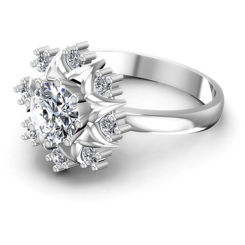 Round Diamonds 0.60CT Engagement Ring in 14KT Rose Gold