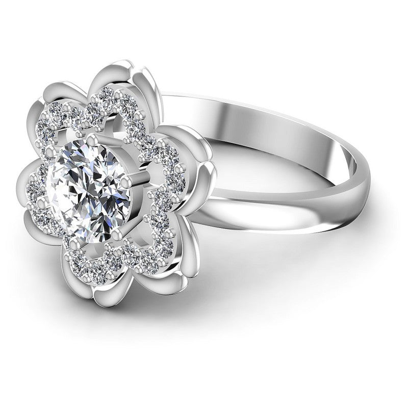 Round Diamonds 0.65CT Engagement Ring in 14KT Rose Gold