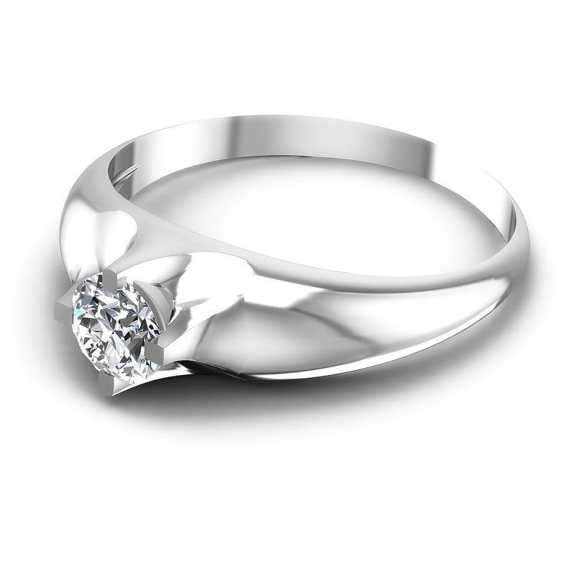 Round Diamonds 0.35CT Solitaire Ring in 14KT Rose Gold