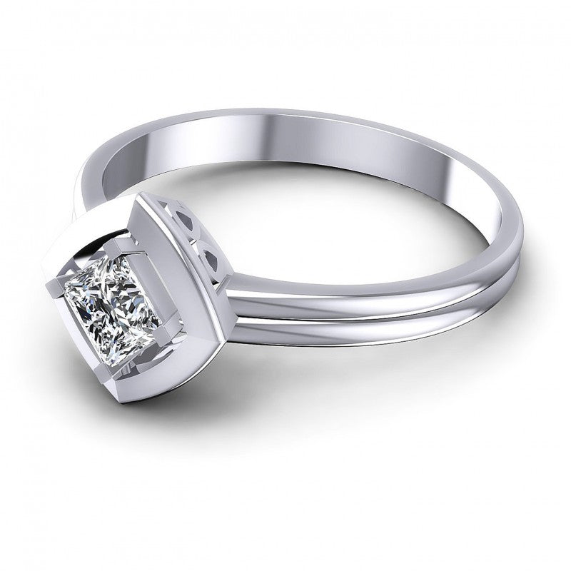 Princess Diamonds 0.35CT Solitaire Ring in 14KT Rose Gold