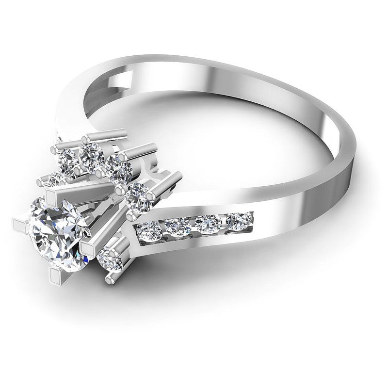 Round Diamonds 0.65CT Engagement Ring in 14KT Rose Gold