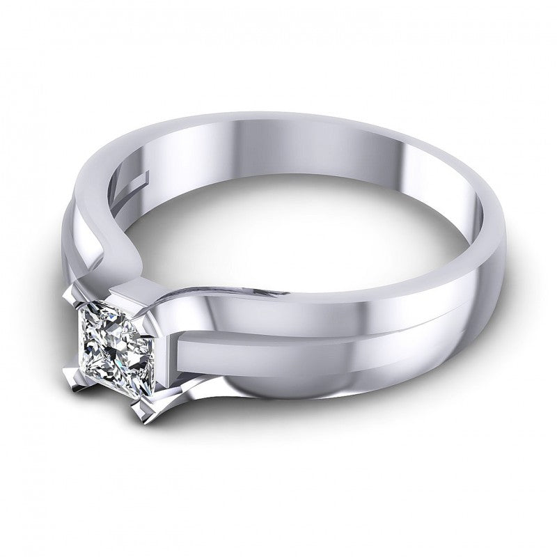 Princess Diamonds 0.35CT Solitaire Ring in 14KT Rose Gold