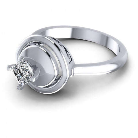 Princess Diamonds 0.35CT Solitaire Ring in 14KT Rose Gold