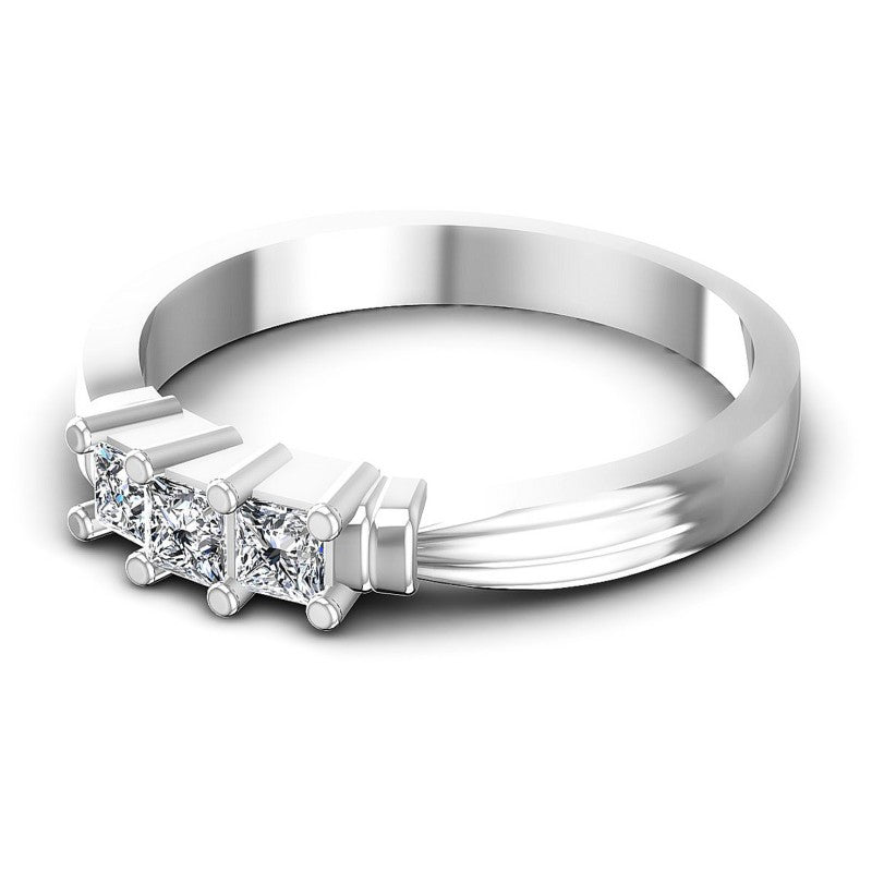 Princess Diamonds 0.40CT Three Stone Ring in 14KT Rose Gold