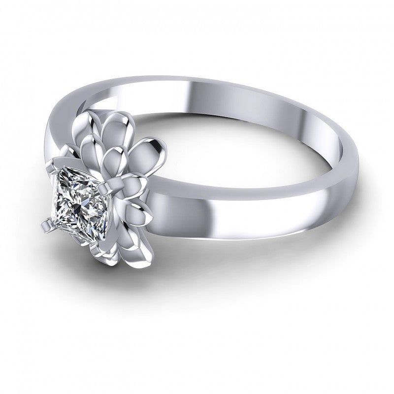 Princess Diamonds 0.35CT Solitaire Ring in 14KT Rose Gold