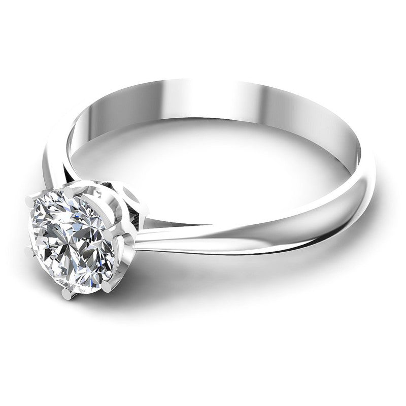 Round Diamonds 0.35CT Solitaire Ring in 14KT Rose Gold