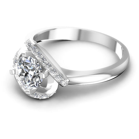 Round Diamonds 0.55CT Engagement Ring in 14KT Rose Gold