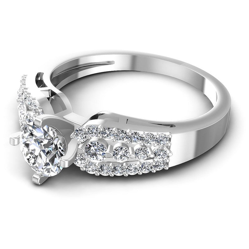Round Diamonds 0.80CT Engagement Ring in 14KT Rose Gold